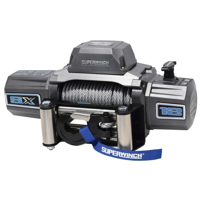 Superwinch 1712200 12000 LBS 12V DC 3/8in x 85ft Wire Rope SX 12000 Winch - Graphite