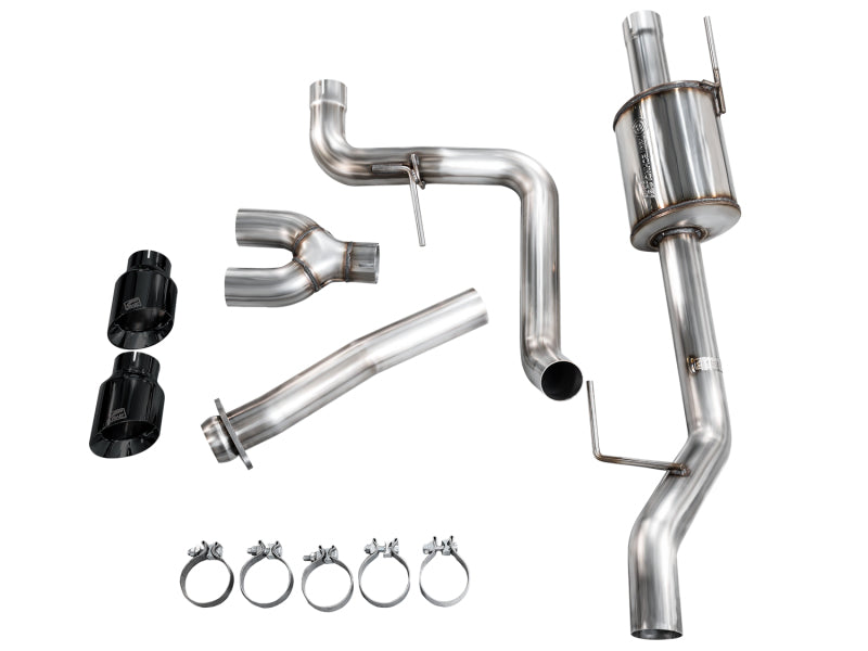 AWE Tuning 3015-33145 AWE 21-25 Ford F150 (14th Gen Reg Cab) Cat-Back Exhaust - 4.5in Dual Side Exit Diamond Black Tips