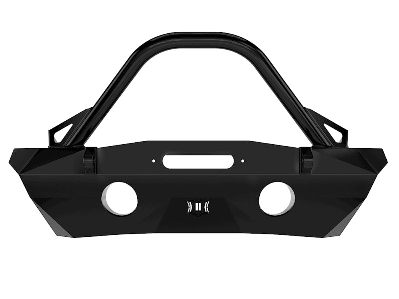 ICON 25215 07-18 Jeep Wrangler JK Pro Series Front Bumper Rec Winch Mount w/Bar/Tabs