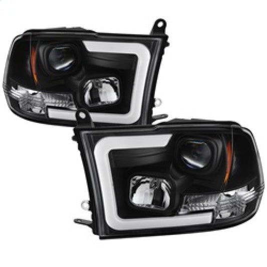 SPYDER 5084811 Spyder 09-16 Dodge RAM 1500 Version 2 Headlights Light Bar DRL Black PRO-YD-DR09V2-LBDRL-BK