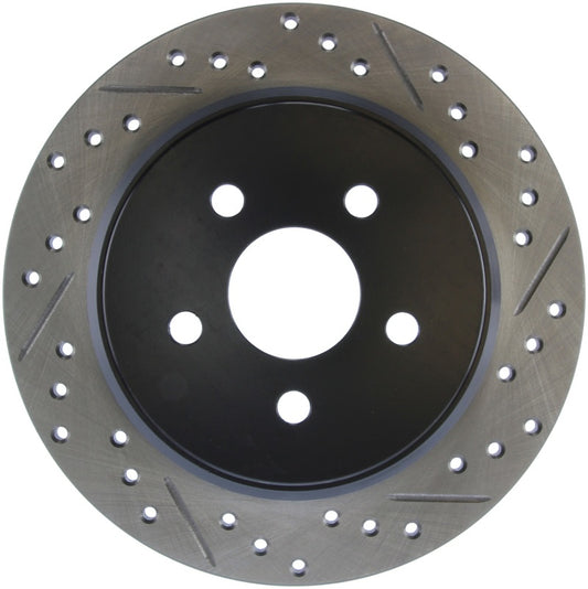 Stoptech 127.63054L StopTech 03-09 Chrysler PT Cruiser Tur / 03-05 Dodge Neon SRT-4 Rear Left Slotted & Drilled Rotor