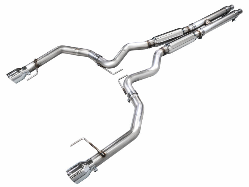 AWE Tuning 3020-32650 AWE 2024 Ford Mustang GT Fastback S650 RWD Track Edition Catback Exhaust w/ Dual Chrome Silver Tips