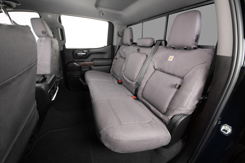 Covercraft GTC4138CAGY 19-24 Chevrolet Silverado Carhartt PrecisionFit Custom Second Row Seat Covers - Gravel