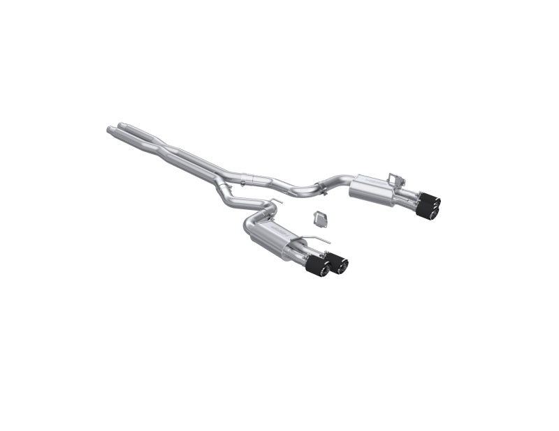 MBRP S72803CF 2024+ Ford Mustang GT Armor Pro 3in Steet Profile Catback Exhaust - Carbon Fiber Tips