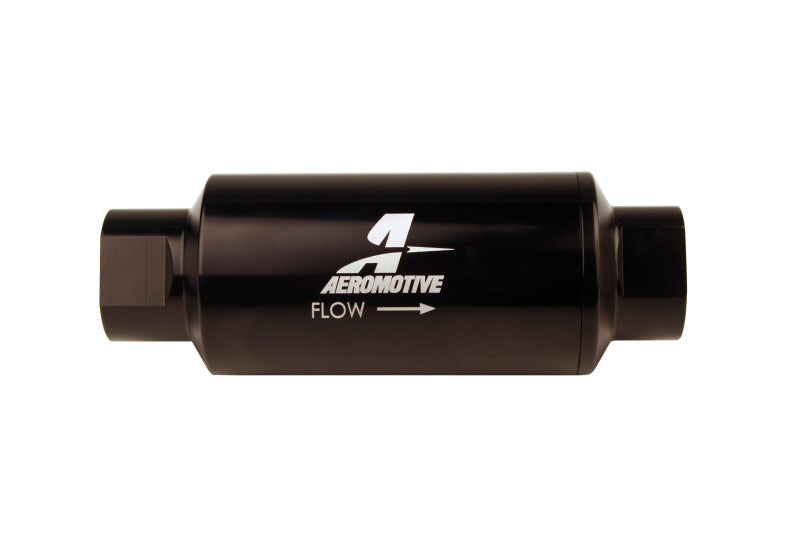 Aeromotive 12350 In-Line Filter 10AN 10 Micron Microglass Element Bright-Dip Black 2in OD