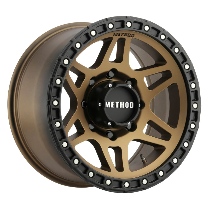 Method Wheels MR31289080918 Method MR312 18x9 +18mm Offset 8x6.5 130.81mm CB Method Bronze/Black Street Loc Wheel
