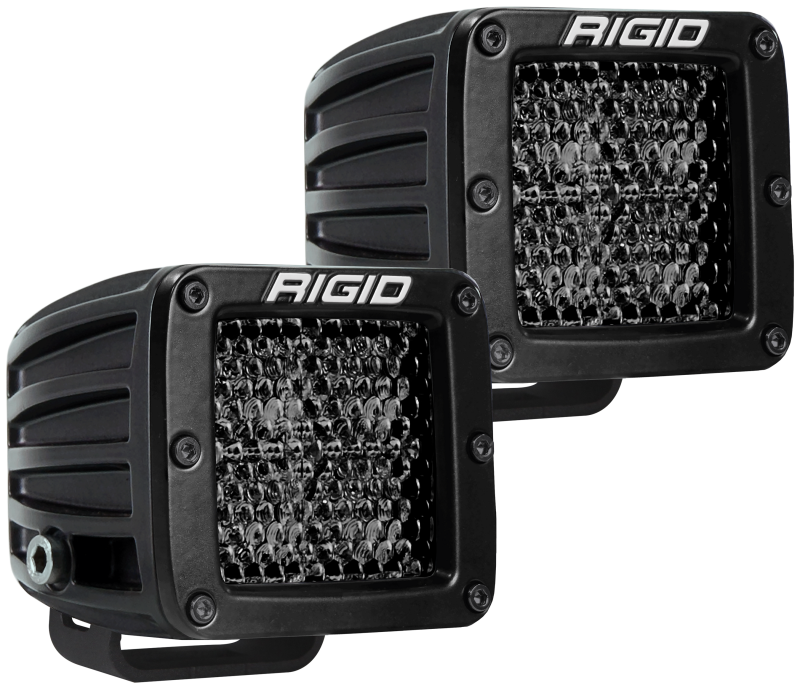 Rigid Industries 202513BLK D Series PRO Midnight Edition - Spot - Diffused - Pair