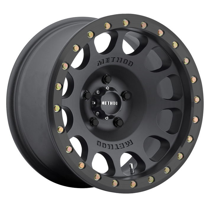 Method Wheels MR10579012538B Method MR105 Beadlock 17x9 -38mm Offset 5x4.5 83mm CB Matte Black w/BH-H24125 Wheel