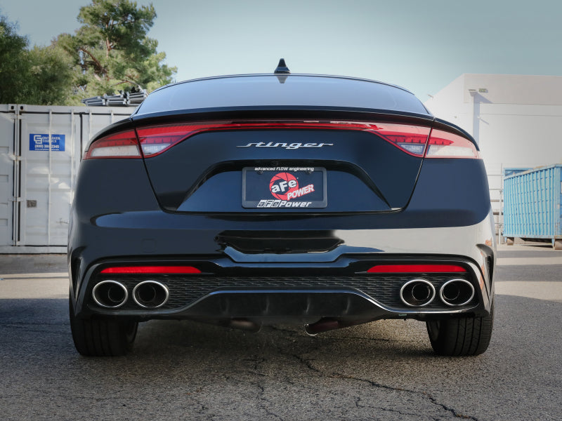 aFe 49-37034 Gemini XV 3in to Dual 2-1/2in 304 SS Cat-Back Exhaust w/ Cut-Out 18-21 Kia Stinger L4-2.0L (t)