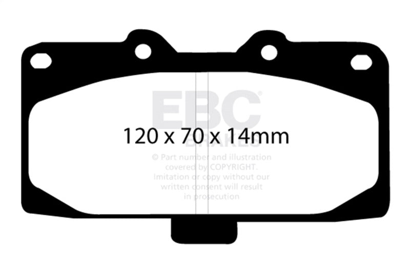 EBC DP41200R 89-95 Nissan Skyline (R32) 2.6 Twin Turbo GT-R Yellowstuff Front Brake Pads