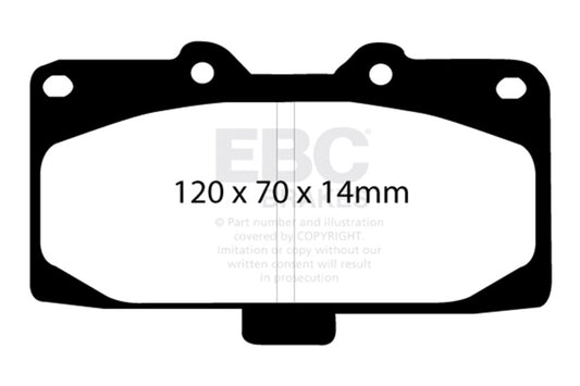 EBC DP51200NDX 89-95 Nissan Skyline (R32) 2.6 Twin Turbo GT-R Bluestuff Front Brake Pads