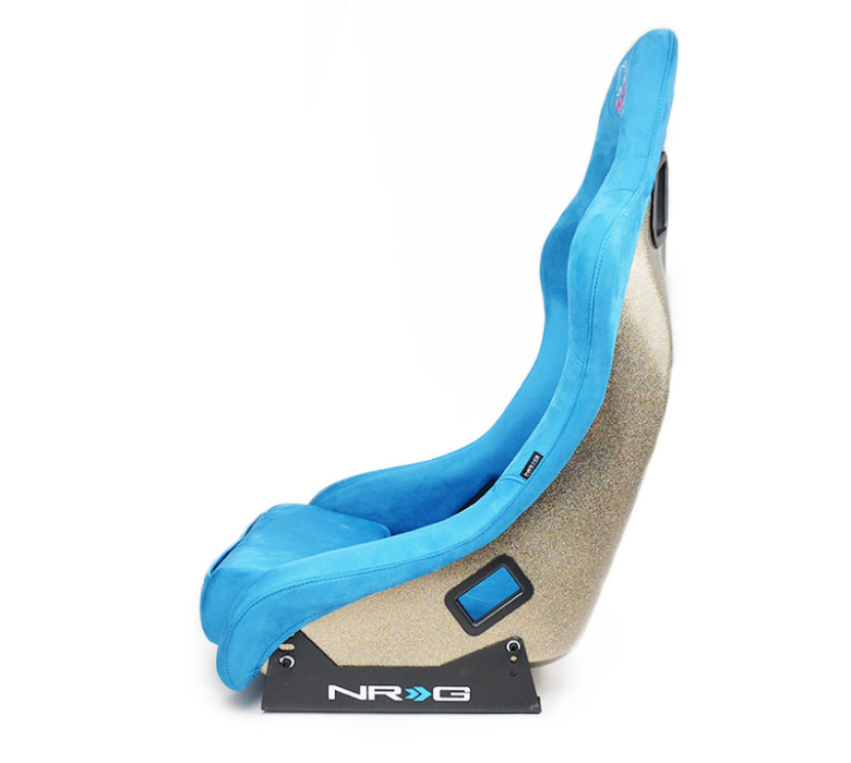 NRG FRP-303BL-ULTRA FRP Bucket Seat ULTRA Edition - Medium (Blue Alcantara/Pearlized Back)