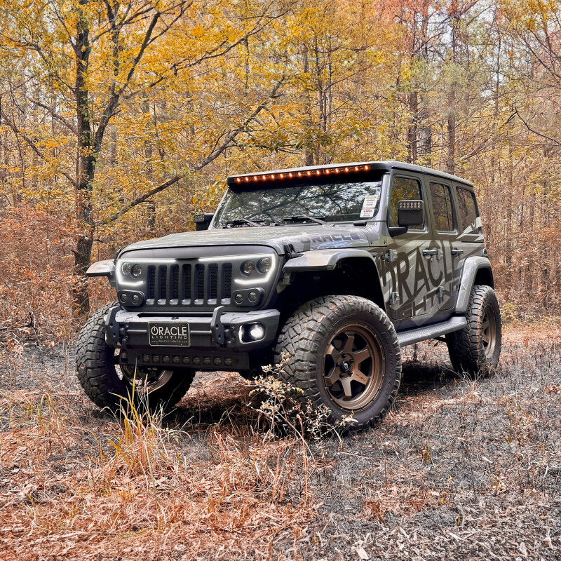 ORACLE Lighting 5917-023 Oracle Jeep Wrangler JL/Gladiator JT Integrated Windshield LED Light Bar System