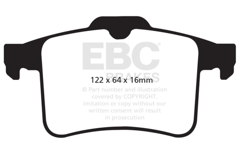 EBC DP42059R 10-15 Jaguar XF 5.0 Supercharged (470) Yellowstuff Rear Brake Pads