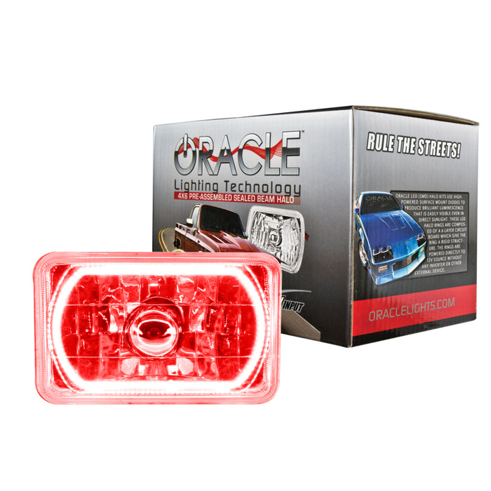 ORACLE Lighting 6909-003 Oracle Pre-Installed Lights 4x6 IN. Sealed Beam - Red Halo