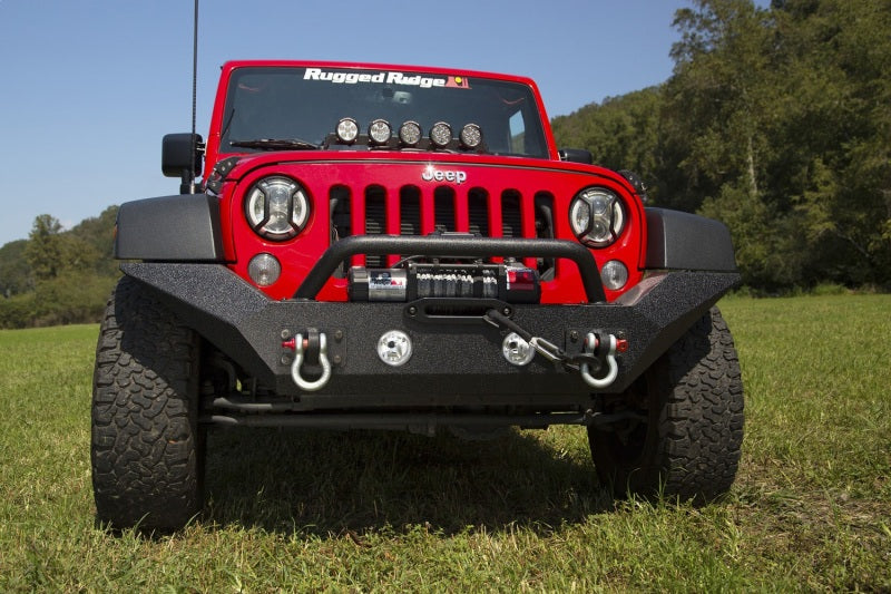 Rugged Ridge 11548.01 Spartan Front Bumper HCE W/Overrider 07-18 Jeep Wrangler JK