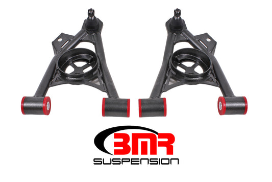 BMR Suspension AA040H BMR 94-04 Ford Mustang Non-Adj. A-Arms Lower (Poly) w/ Spring Pocket - Black Hammertone