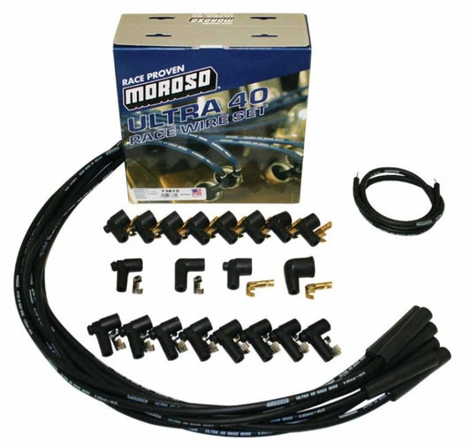 Moroso MOR73815 Ultra 40 Plug Wire Set - Black