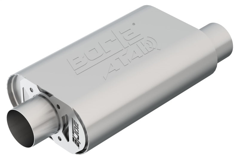 Borla 400844 CrateMuffler SBC Hot 350/383 3 inch Offset/Center 14in x 4.35in x 9in Oval Muffler