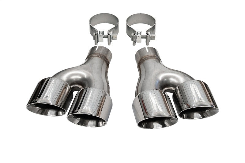 CORSA Performance 14068 Corsa 2011-2021 Jeep Grand Cherokee Twin 2.5in Inlet / 4in Outlet Polished Pro-Series Tip Kit