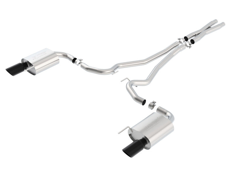 Borla 140590BC S-Type Cat-Back 15-17 Ford Mustang GT 5.0L V8 MT/AT 2.5in pipe 4in tip (Black Chrome)