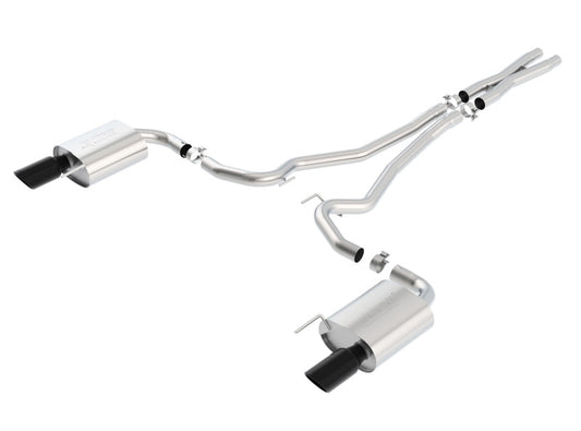 Borla 140590BC S-Type Cat-Back 15-17 Ford Mustang GT 5.0L V8 MT/AT 2.5in pipe 4in tip (Black Chrome)