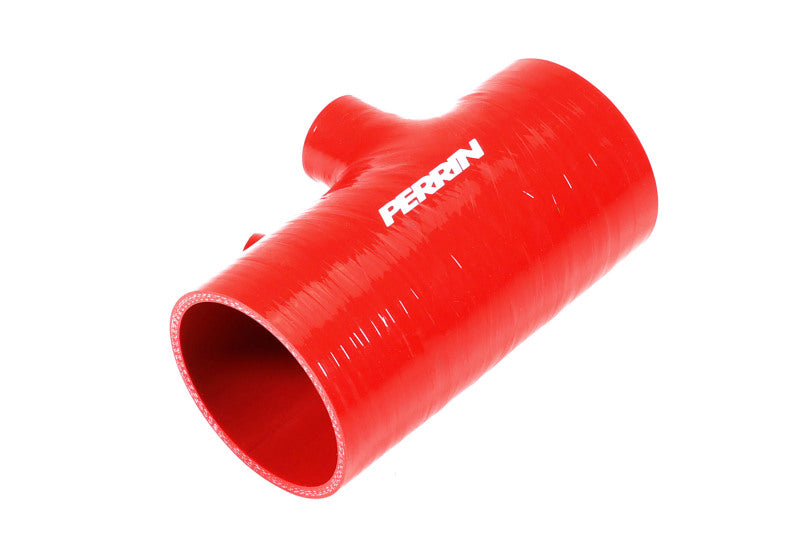 Perrin Performance PSP-INT-426RD PERRIN 22-24 Subaru WRX / 20-25 LGT & OBXT Turbo Inlet Hose w/Turbo Adapter Flange (Short) - Red