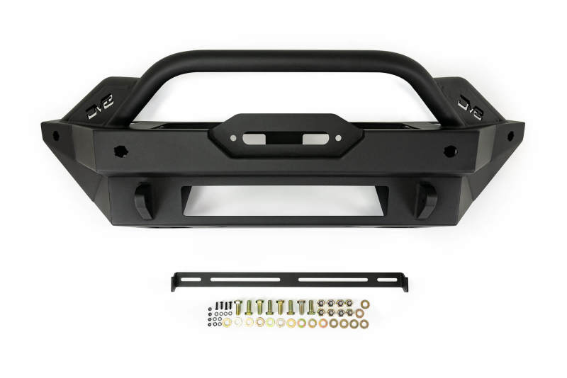 DV8 Offroad FBBR-02 2021+ Ford Bronco Modular Front Bumper Winch Capable w/ Auxiliary Light Mounts