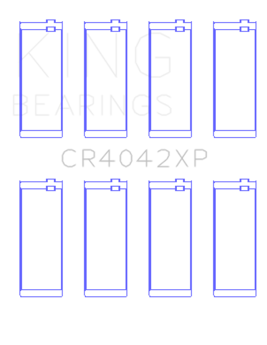 King Engine Bearings CR4042XP.026 King BMW M40/M42/M43/M44 1.6L/1.8L/1.9L Connecting Rod Bearings (Set of 4) - Size +.026mm