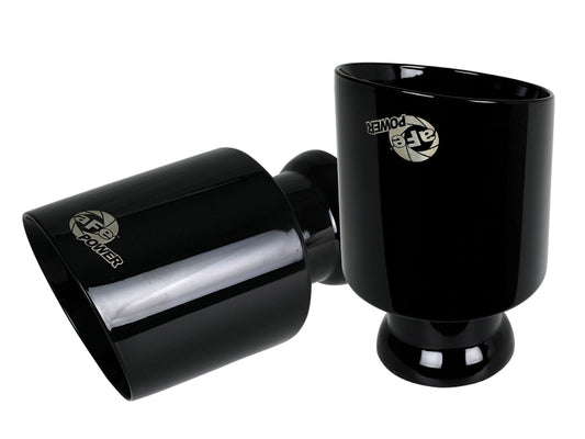 aFe 49C32068-B MACH Force-XP 4-1/2in Black OE Replacement Exhaust Tips - 15-19 Dodge Charger/Hellcat