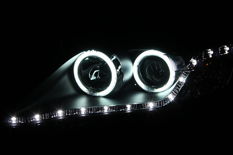 ANZO 121442 2010-2011 Toyota Camry Projector Headlights w/ Halo Black (CCFL)