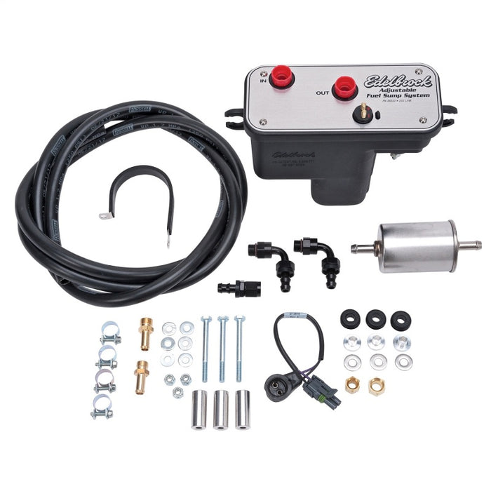 Edelbrock 36031 Fuel System Universal Fuel Sump Module Adjustable 255 LPH