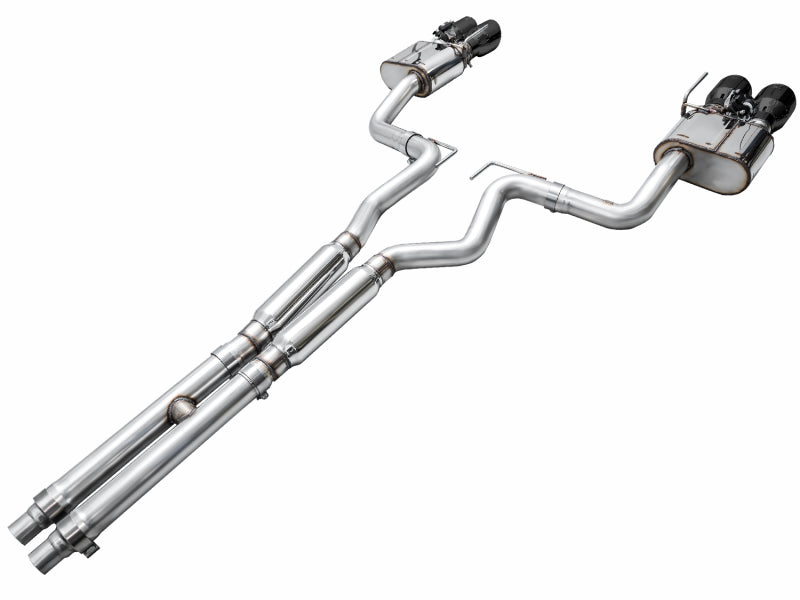 AWE Tuning 3025-43650 AWE 2024 Ford Mustang GT Fastback S650 RWD SwitchPath Catback Exhaust w/ Quad Diamond Black Tips