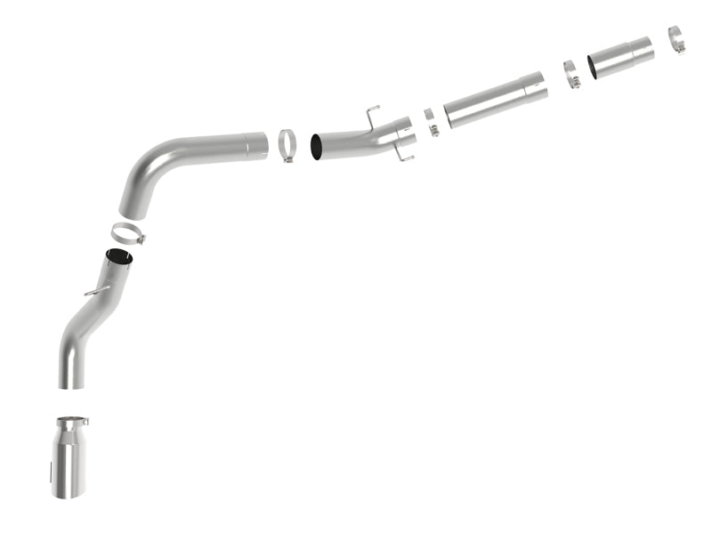 aFe 49-02078-P ATLAS 5in DPF-Back Alum Steel Exhaust System w/Polished Tip 19-20 RAM Diesel Trucks L6-6.7L (td)