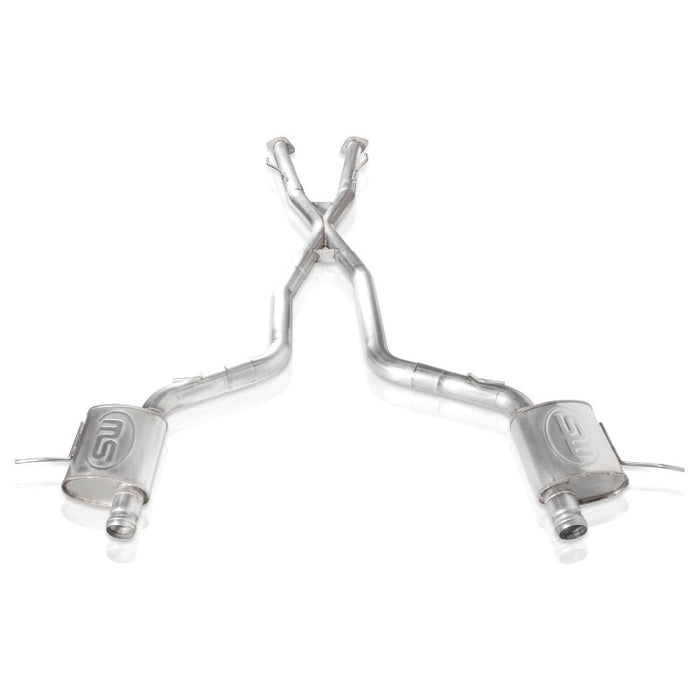 Stainless Works JEEP1862CB-S 2018 Jeep TrackHawk 6.2L 3in Catback System X-Pipe Turbo S-Tube Muffler Stock Exit