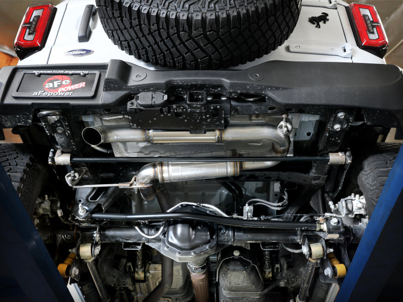 aFe 49-43147 21-24 Ford Bronco Apollo GT Series 3 IN 409 Stainless Steel Hi-Tuck Axle-Back Exhaust