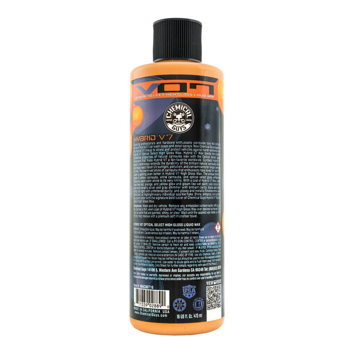 Chemical Guys WAC80716 Hybrid V07 Optical Select High Gloss Liquid Wax - 16oz