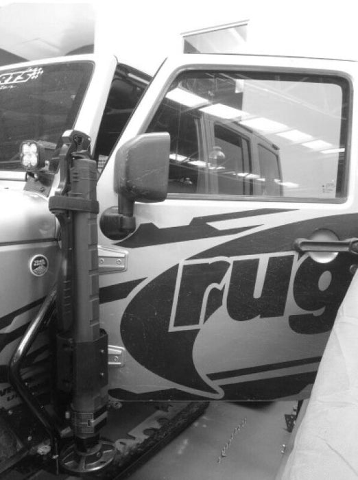 Go Rhino 701007T 07-18 Jeep Wrangler JK/JKU Front Fender Jack Mount for Xventure Gear EG Jack - Tex. Blk