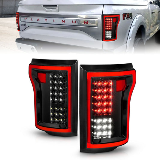 ANZO 311261 2015-2016 Ford F-150 LED Taillights Black