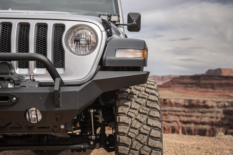 Rugged Ridge 11540.31 HD Bumper Full Width Front 07-18 Jeep Wrangler JK 18-20 Jeep Wrangler JL 2020 JT