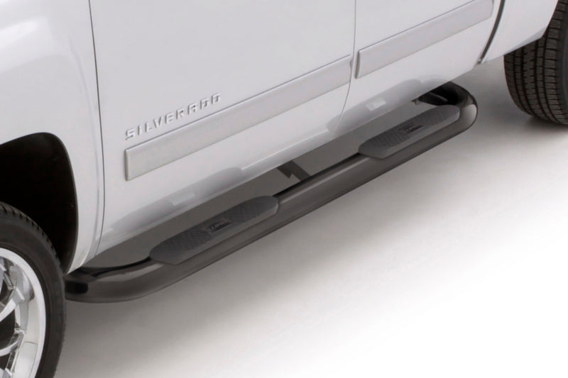 LUND 23488964 Lund 2019 Chevy Silverado 1500 Crew Cab 4in. Oval Curved Steel Nerf Bars - Black