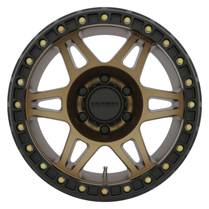 Method Wheels MR10679060944B Method MR106 Beadlock 17x9 -44mm Offset 6x5.5 108mm CB Method Bronze w/BH-H24125 Wheel