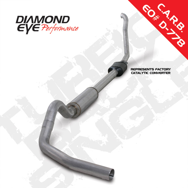 Diamond Eye Performance K4306A Diamond Eye KIT 4in TB SGL AL: 94-97 FORD 7.3L F250/F350 PWRSTROKE NFS W/ CARB EQUIV STDS