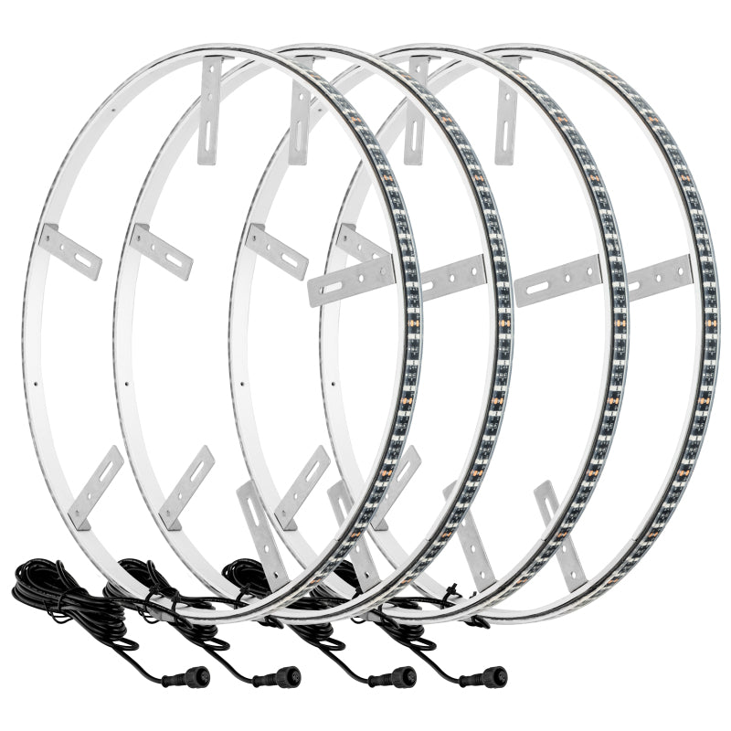 ORACLE Lighting 4228-002 Oracle LED Illuminated Wheel Rings - Double LED - Blue SEE WARRANTY