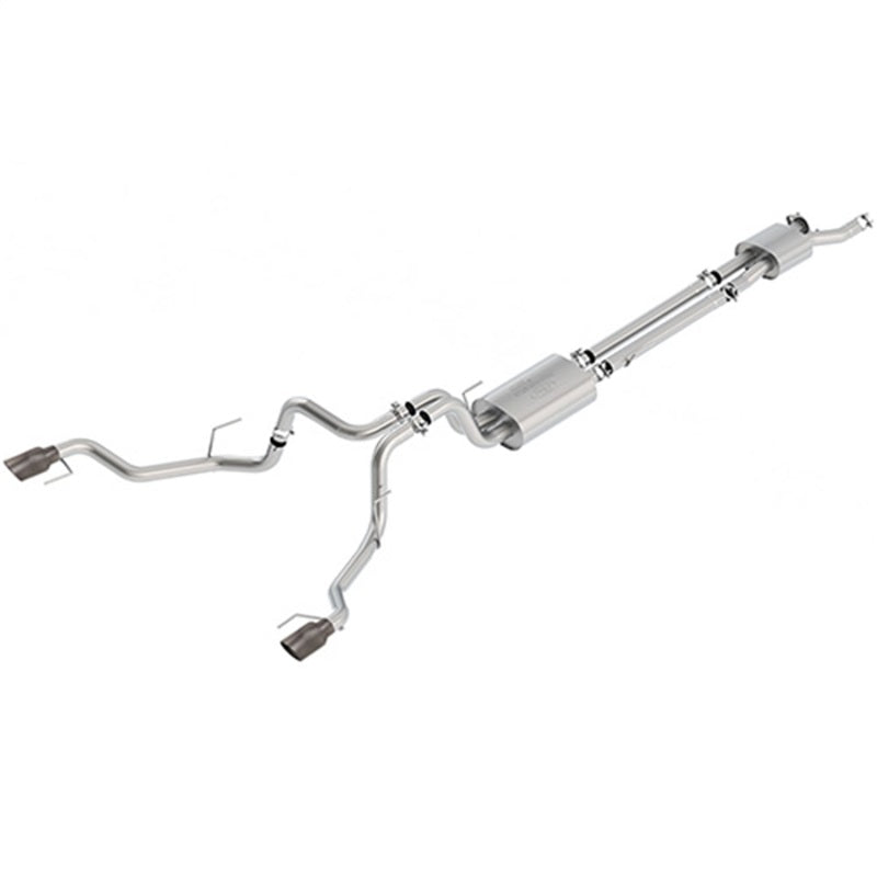 Ford Racing M-5200-F15RSCF 2017 F150 Raptor 3.5L Sport Cat-Back Exhaust System Dual Rear Exit w/ Carbon Fiber Tips
