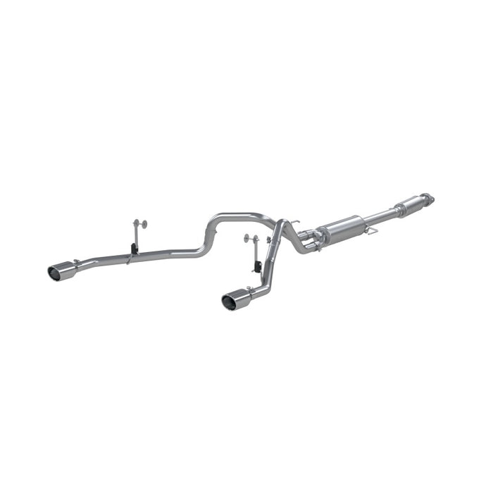 MBRP S5215AL 2021+ F-150 2.7L/ 3.5L Ecoboost, 5.0L 3in Cat Back 2.5in Dual Split Rear - Aluminized Steel
