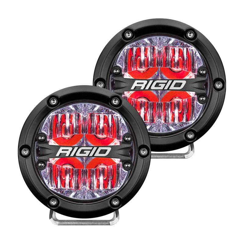 Rigid Industries 36116 360-Series 4in LED Off-Road Drive Beam - Red Backlight (Pair)
