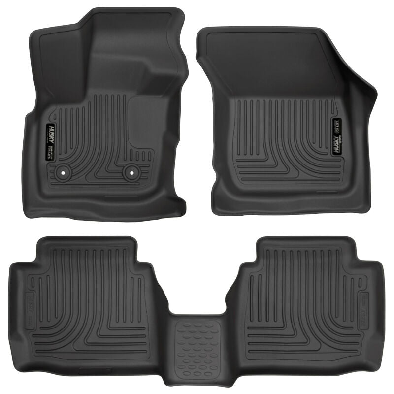 Husky Liners 98791 17 Ford Fusion / 17 Lincoln MKZ Black Front and 2nd Row Floor Liners
