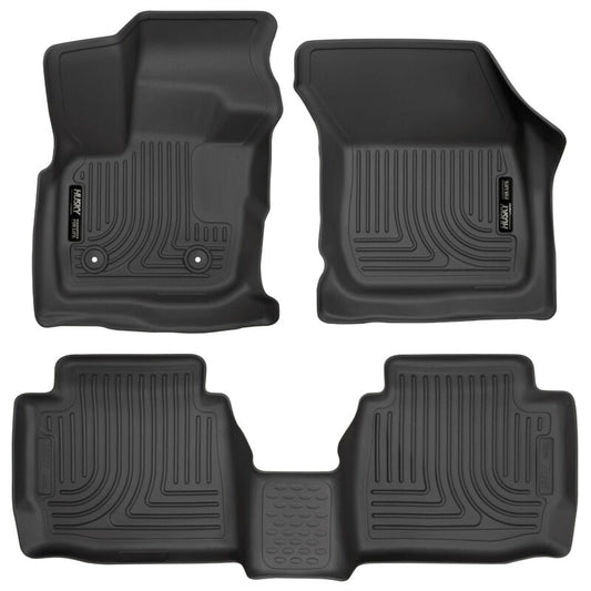 Husky Liners 98791 17 Ford Fusion / 17 Lincoln MKZ Black Front and 2nd Row Floor Liners