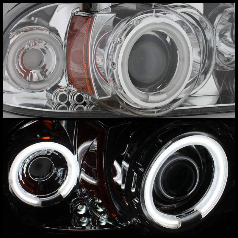 SPYDER 5009791 Spyder Dodge Dakota 97-04/Durango 98-03 1PC Projector Headlights LED Halo LED Chrm PRO-YD-DDAK97-C